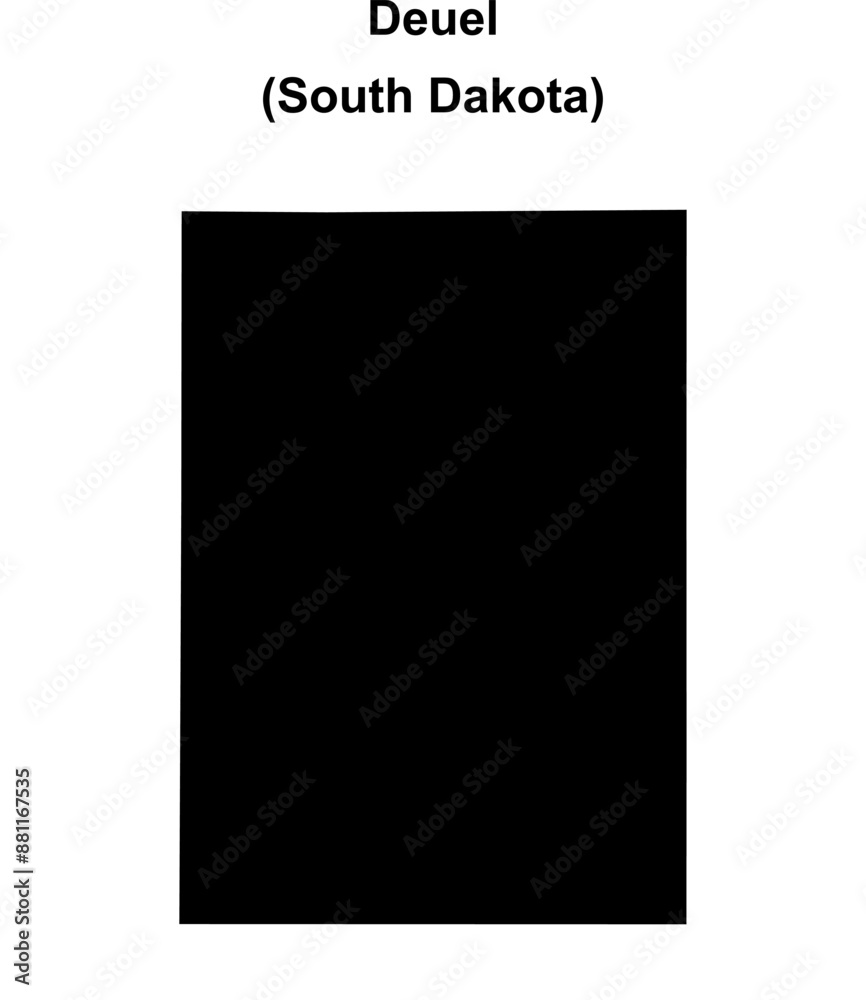 Deuel County (South Dakota) blank outline map Deuel County (South Dakota) blank outline map