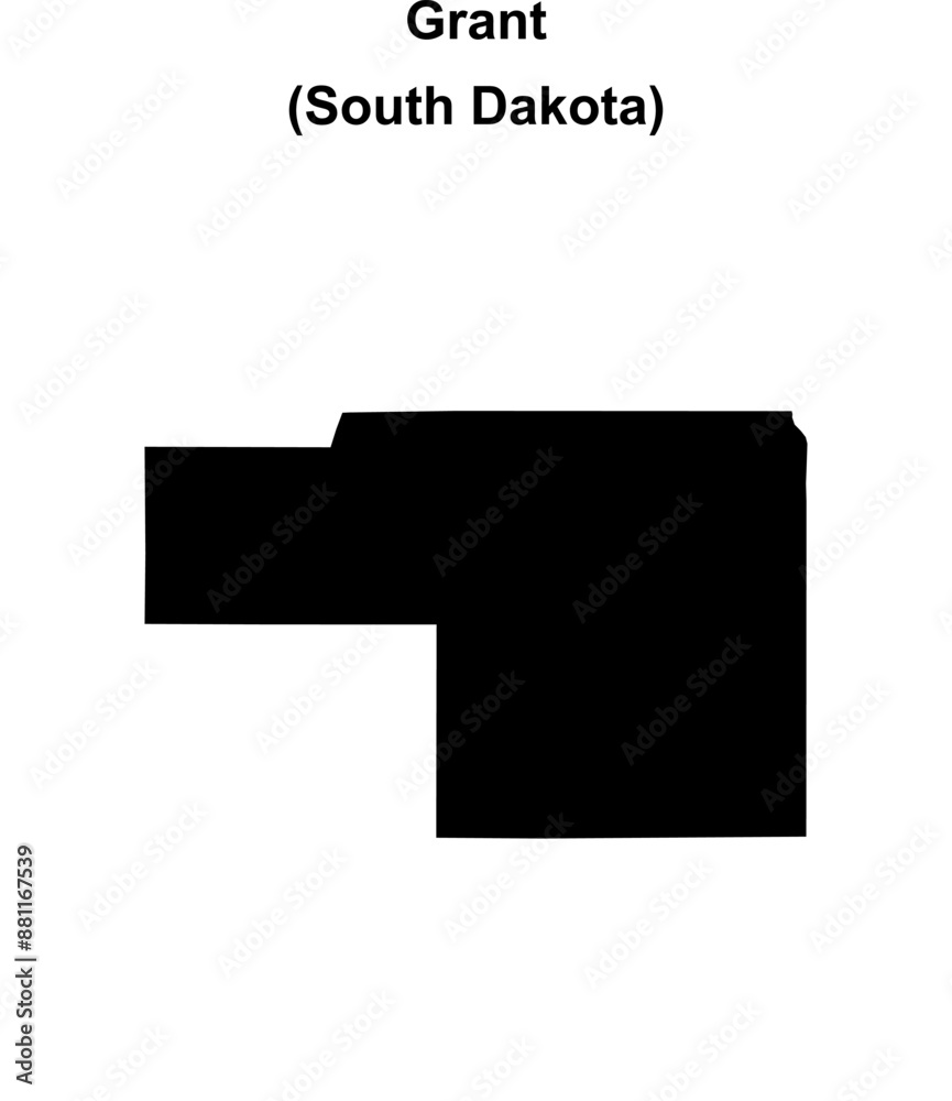 Grant County (South Dakota) blank outline map