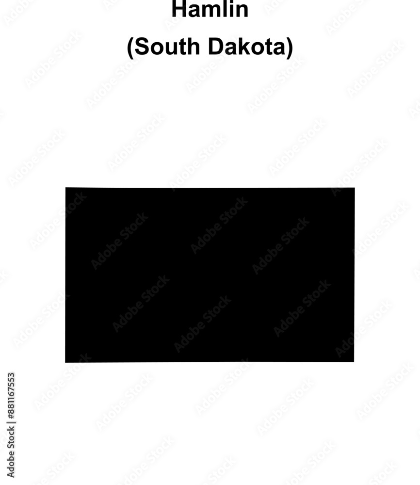 Hamlin County (South Dakota) blank outline map Hamlin County (South Dakota) blank outline map