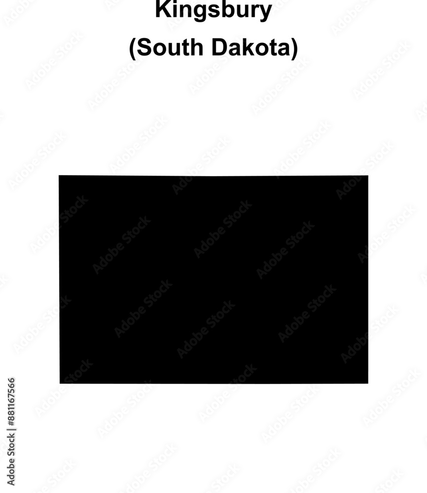 Kingsbury County (South Dakota) blank outline map Kingsbury County (South Dakota) blank outline map