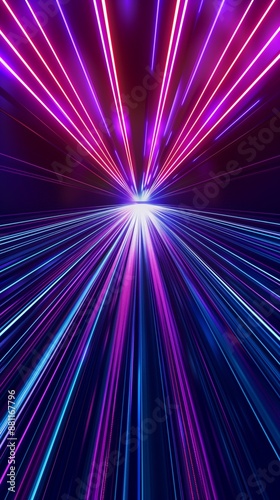 Abstract background with speed motion blur light streaks in purple, blue, and aquamarine, suitable for technology, business, or futuristic concept design.