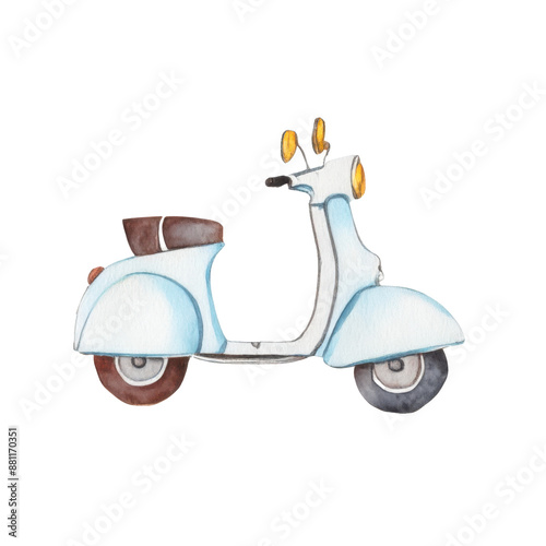 Moped illustration drawing design