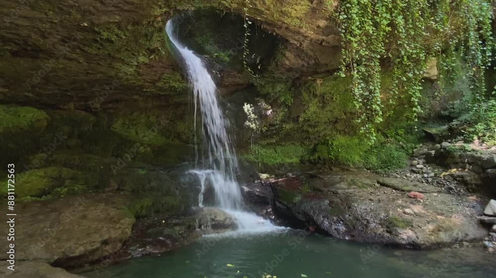 A view from Deliklikaya Waterfall in Murgul, Artvin, Turkey A view from Deliklikaya Waterfall in Murgul, Artvin, Turkey