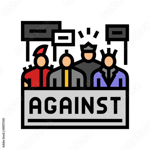 punk activism subculture style color icon vector. punk activism subculture style sign. isolated symbol illustration