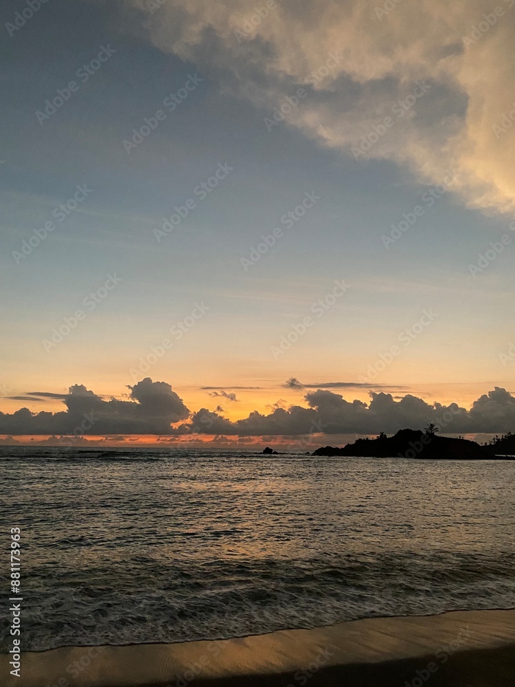 sunset over the sea