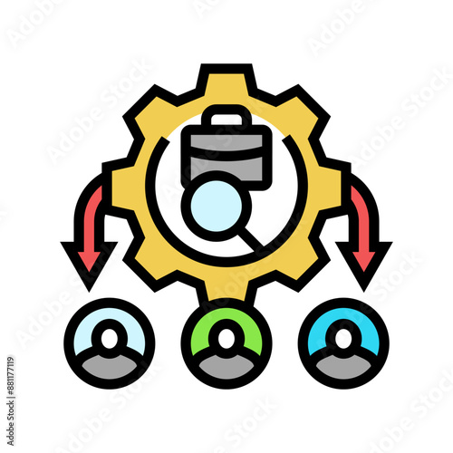 applicant tracking system ats color icon vector. applicant tracking system ats sign. isolated symbol illustration