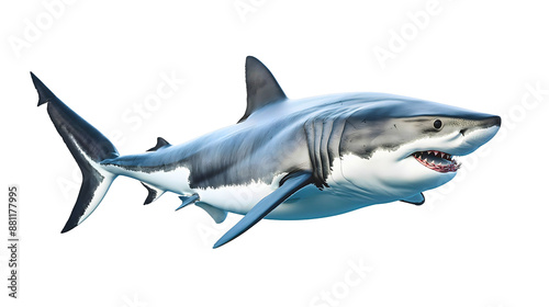 A blue shark swimming in the ocean in its natural habitat, a formidable sight.