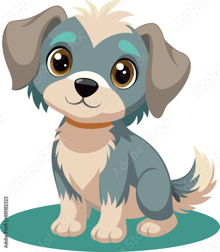 Baby Dog Vector Art Illustrations