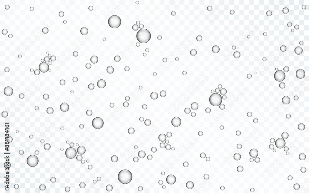 Air bubbles in water. Soda pop template. Champagne fizzy air effect ...