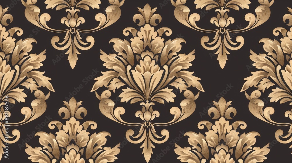 Luxurious Gold Floral Wallpaper Design Luxurious Gold Floral Wallpaper Design