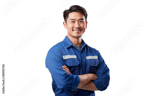 Asian men mechanic on transparent background png cutouts. Images for graphic designers. Image for flyers. Topics related to mechanic. Mechanic world. Job offer. Recruitment. Asia. Asian. China. Japan.
