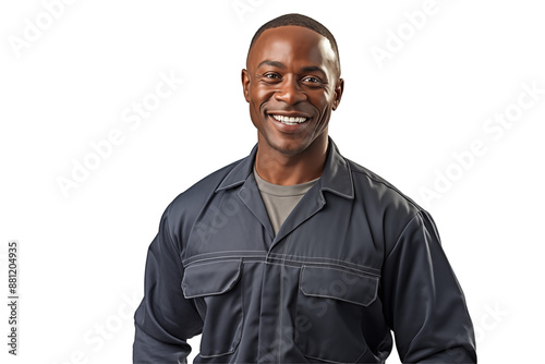 Afro american men mechanic on transparent background png cutouts. Images for graphic designers. Image for flyers. Topics related to mechanic. Mechanic world. Job offer. Recruitment. Africa. Afro.