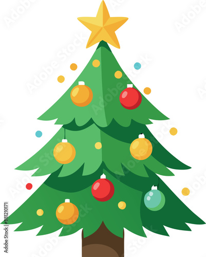 Christmas tree decorated with ornaments