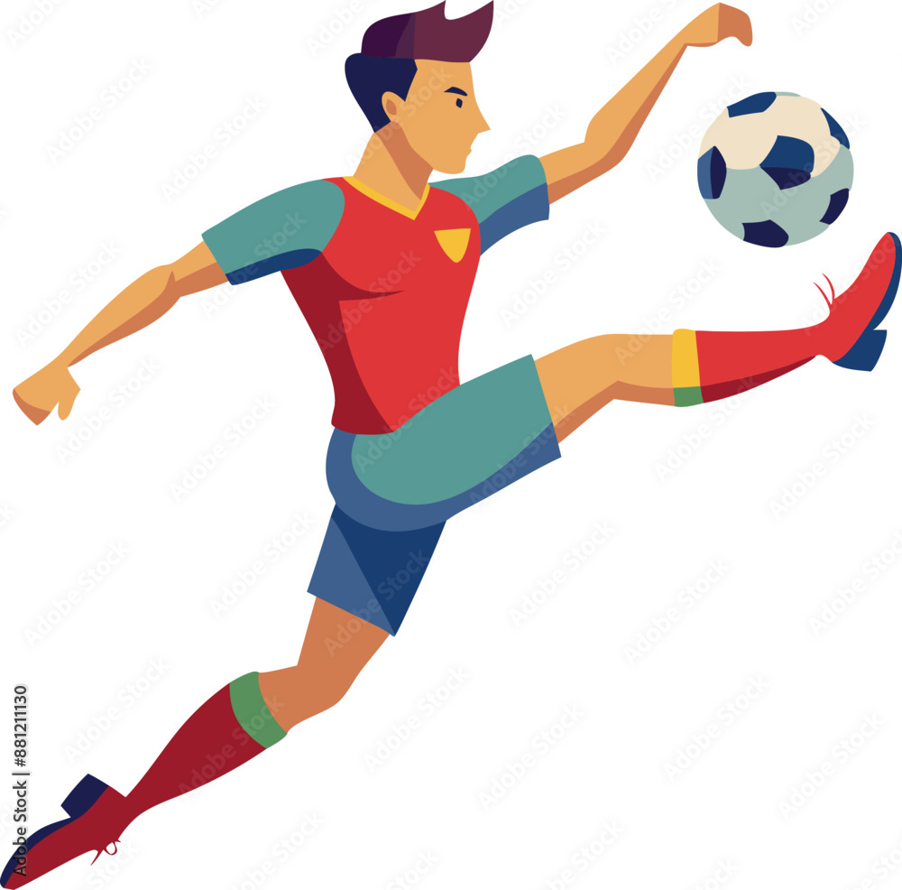 Soccer player dribbling the ball Soccer player dribbling the ball