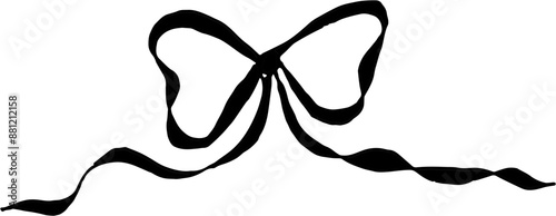 Hand drawn bow illustration doodle
