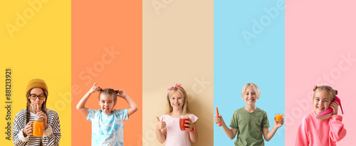Group of cute little childr...