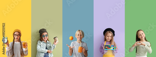 Collection of cute little c...