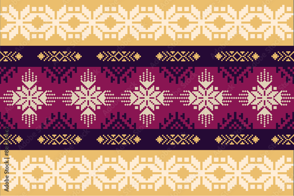 Geometric, seamless, traditional ethnic, thai pattern, fabric pattern for textiles, rugs, wallpaper, clothing, sarong, batik, wrapping, embroidery, print, background, cover, illustration Geometric, seamless, traditional ethnic, thai pattern, fabric pattern for textiles, rugs, wallpaper, clothing, sarong, batik, wrapping, embroidery, print, background, cover, illustration