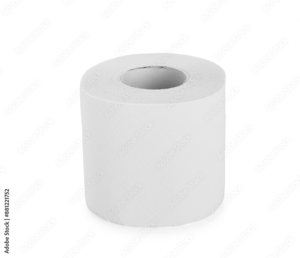 Roll of toilet paper on white background Roll of toilet paper on white background