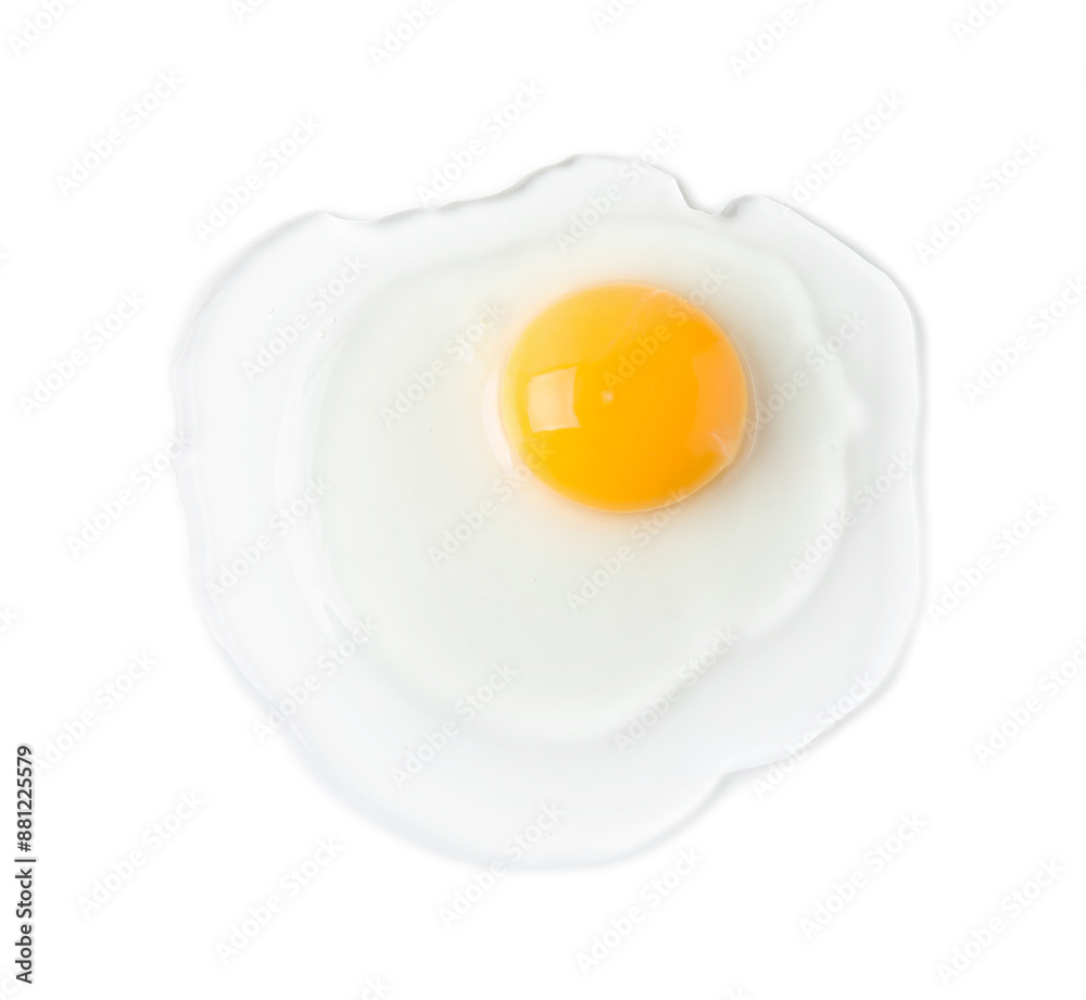 One raw egg isolated on white, top view One raw egg isolated on white, top view