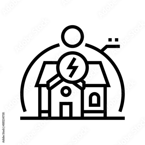energy modeling audit line icon vector. energy modeling audit sign. isolated contour symbol black illustration