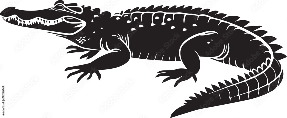 crocodile in a black crocodile in a black
