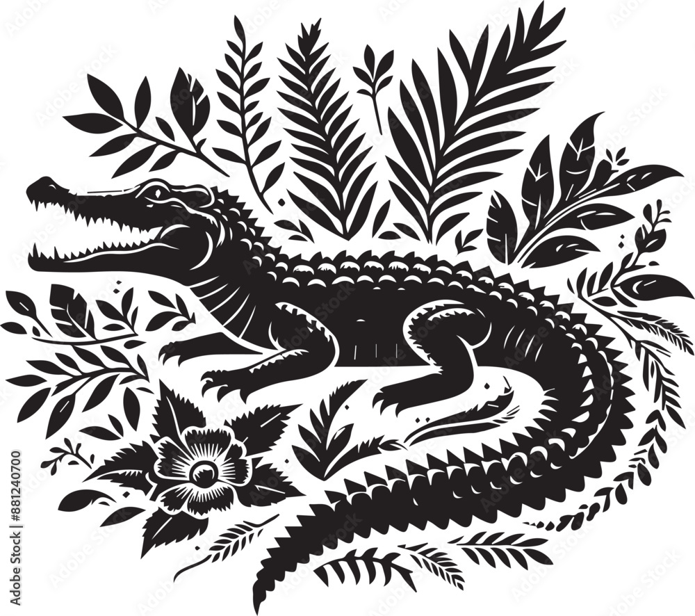 crocodile with a background crocodile with a background