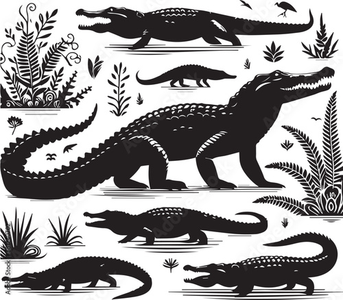crocodile with a background