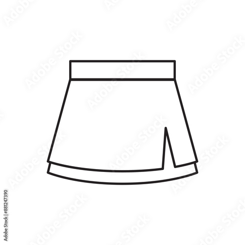 Short Skirt icon design, isolated on white background, vector illustration