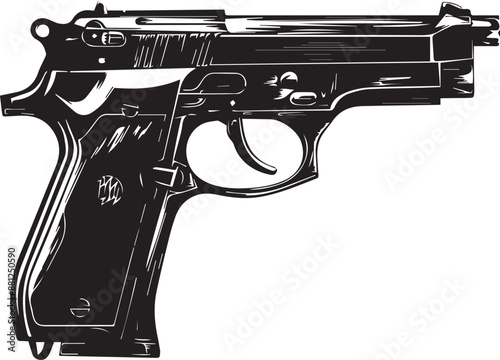 gun and bullets, gun, pistol, weapon, isolated, handgun, revolver, white, black, firearm, crime, trigger, police, army, metal, bullet, military, danger, shot, 9mm, security, object, barrel, war, prote