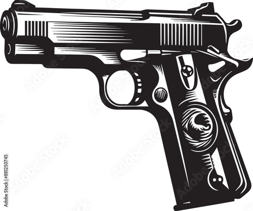 gun and bullets, gun, pistol, weapon, isolated, handgun, revolver, white, black, firearm, crime, trigger, police, army, metal, bullet, military, danger, shot, 9mm, security, object, barrel, war, prote