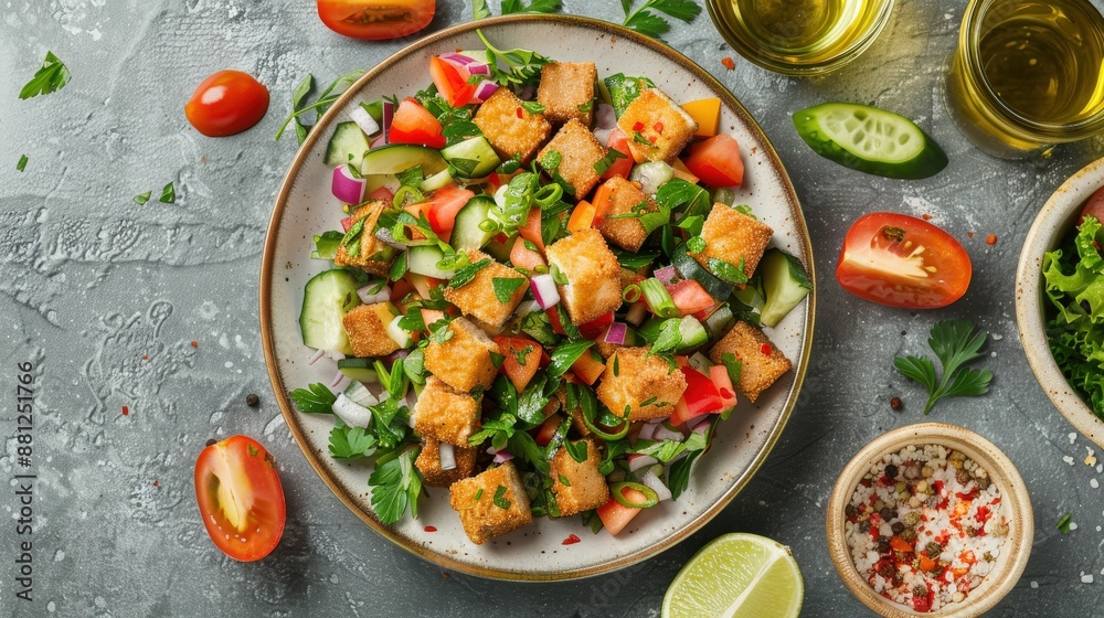 Authentic Arabic Fattoush Salad Authentic Arabic Fattoush Salad