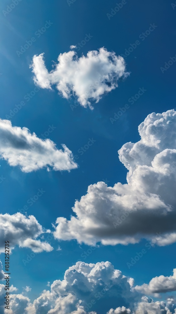 Obraz premium Blue Sky with Clouds Good Weather