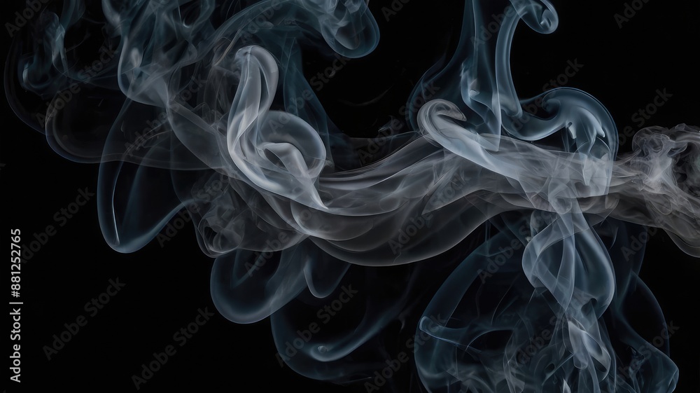 Smoke. Burning. Dark Background Smoke. Burning. Dark Background