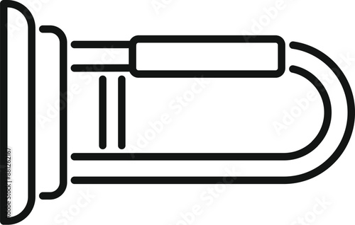 Bike u lock securing a bicycle to a bike rack, symbolizing safety and security