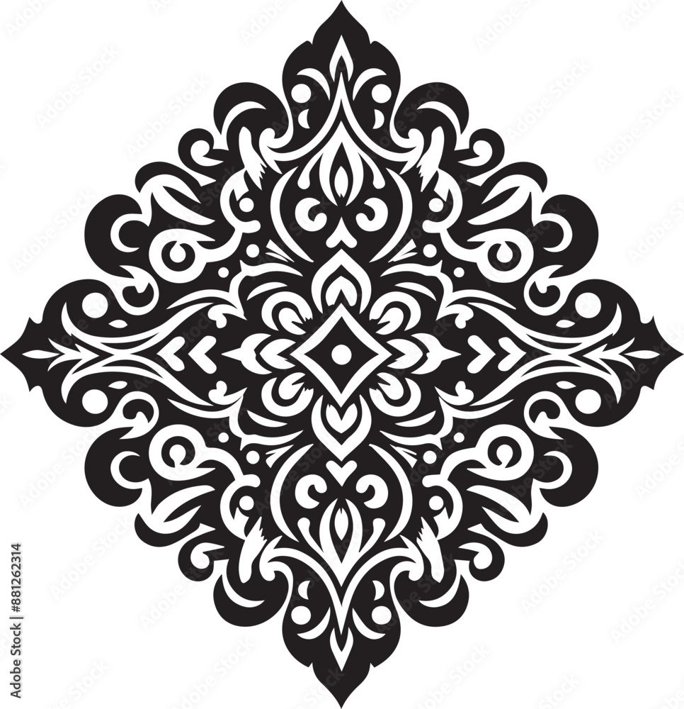 black and white ornament black and white ornament