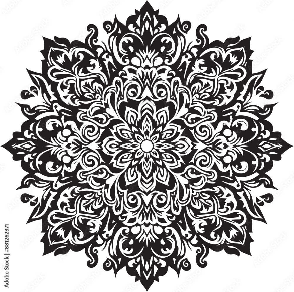 black and white ornament black and white ornament