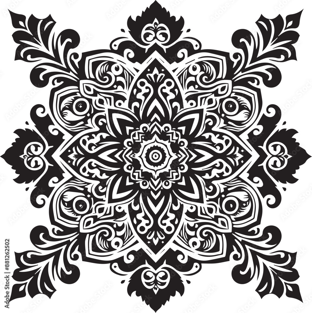 black and white ornament black and white ornament
