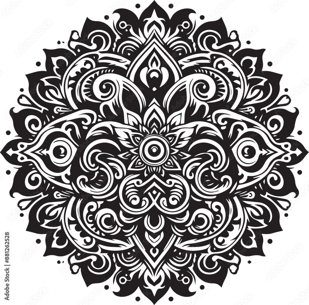 black and white ornament black and white ornament