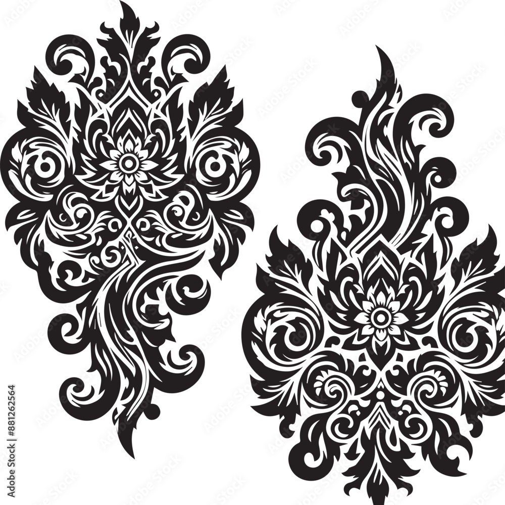 black and white ornament black and white ornament
