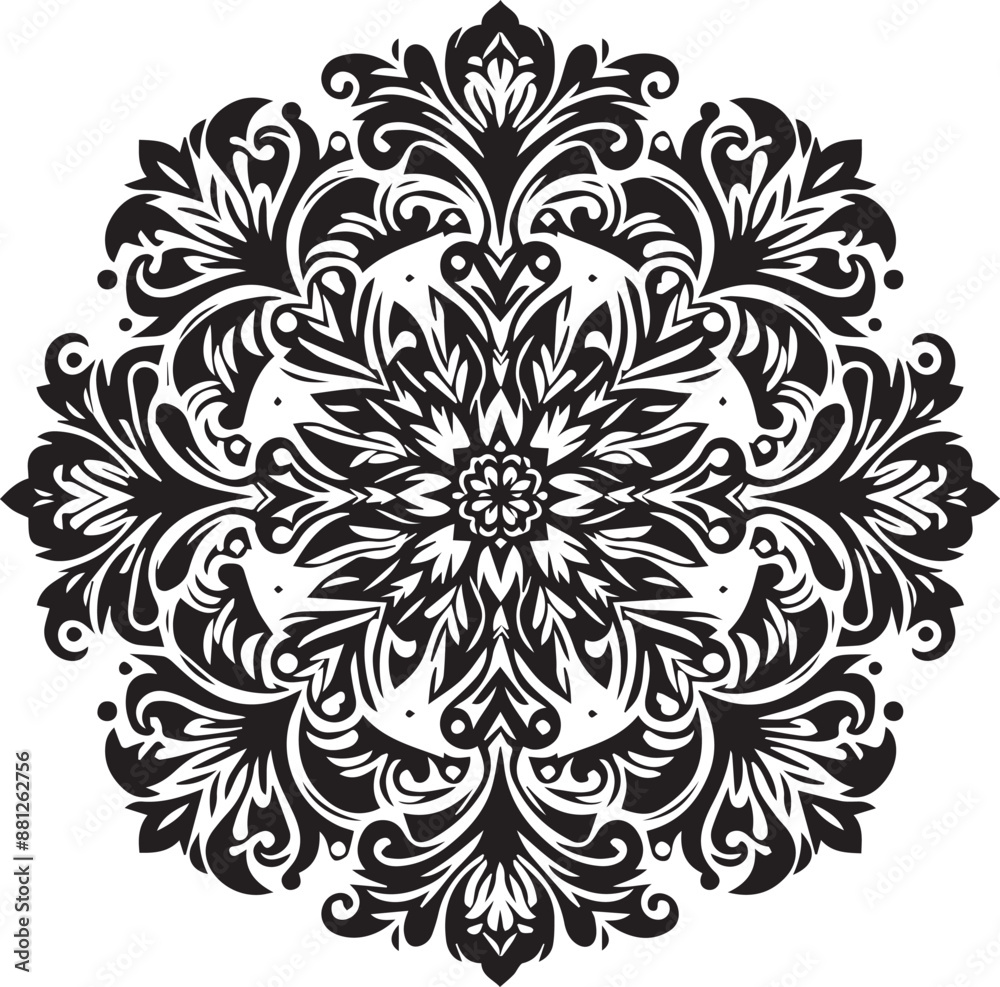 black and white ornament black and white ornament