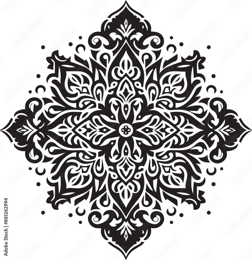 black and white ornament black and white ornament