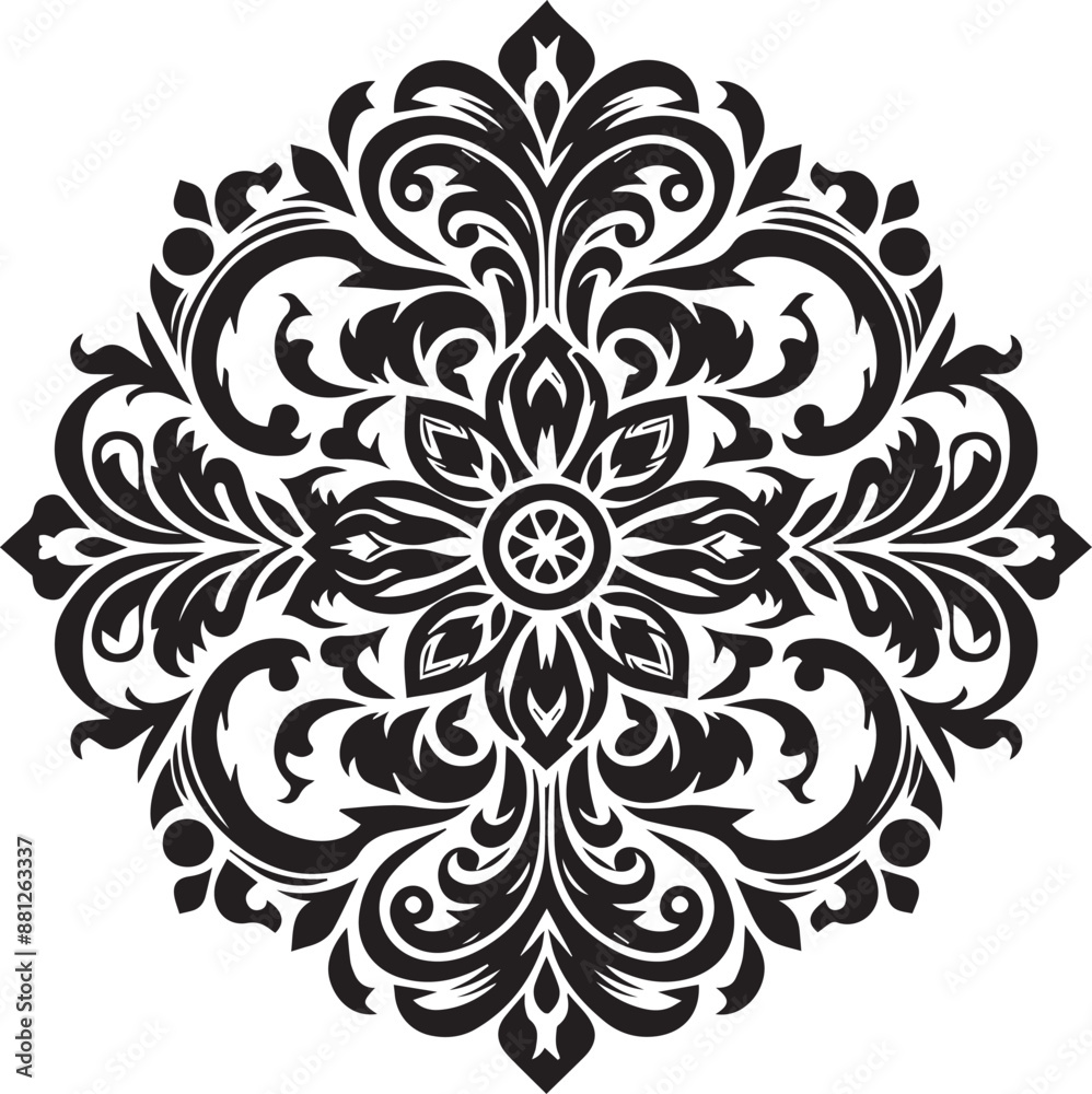 black and white ornament black and white ornament