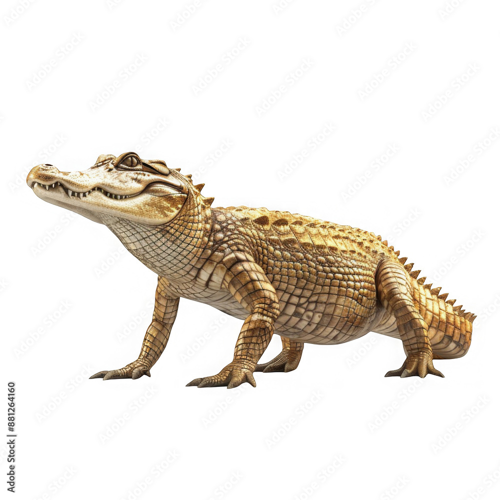 Alligator Isolated on Black Background. Alligator Isolated on Black Background.