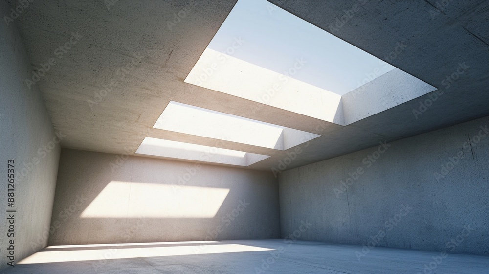 Obraz premium モダンなコンクリート部屋の内装4