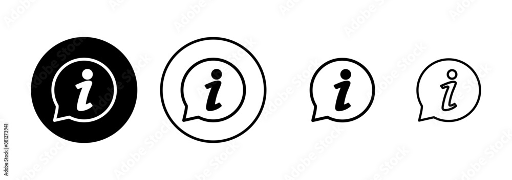 Information icon vector isolated on white background. Info sign. About us Information icon vector isolated on white background. Info sign. About us