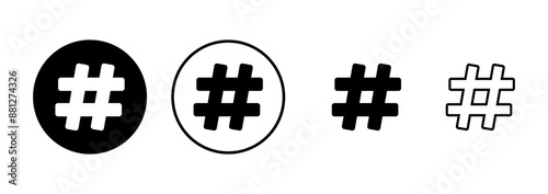Hashtag icon vector isolated on white background. hashtag vector icon