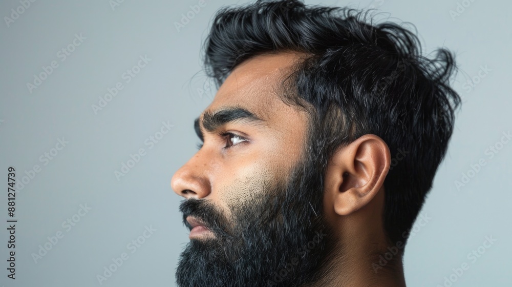 Obraz premium Portrait of a bearded man, suitable for editorial or personal use