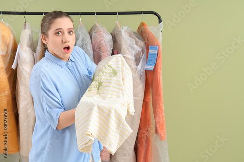Shocked female worker of dr...