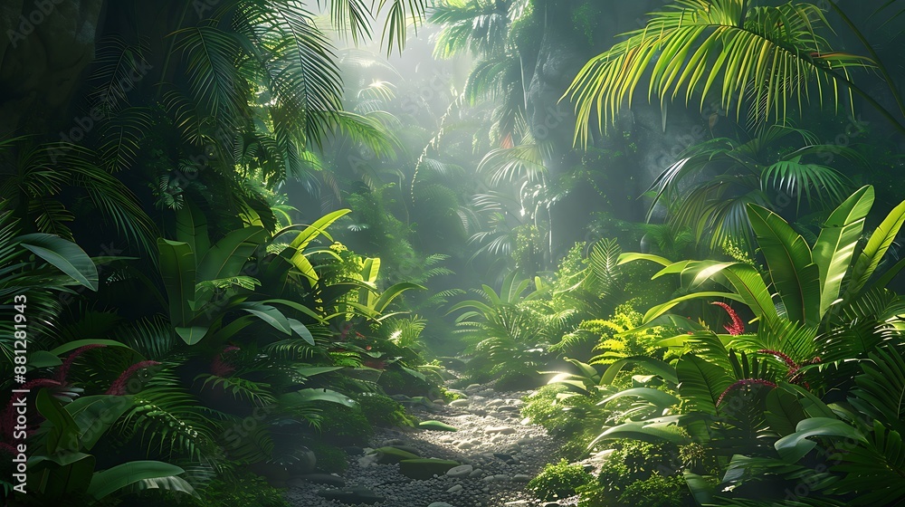 Tropical Forest: Beautiful Greenery in Organic Wallpaper Tropical Forest: Beautiful Greenery in Organic Wallpaper